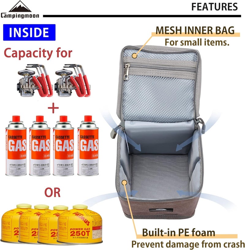 CAMPINGMOON Camping Gear Lantern Storage Case T-8,T-9 - Image 4